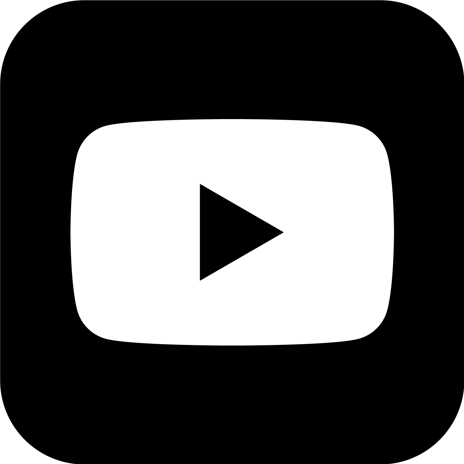 Black And White YouTube Logo title=