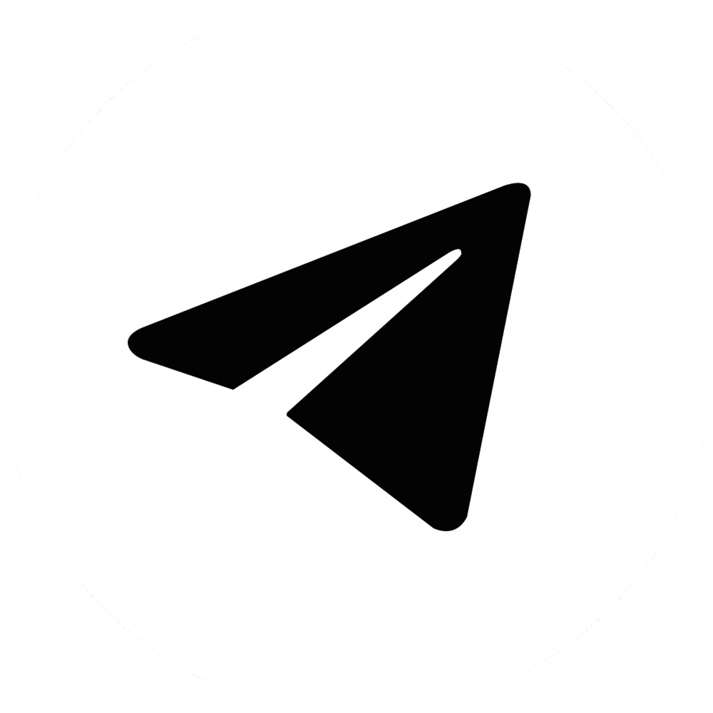 Telegram Logo Black and White