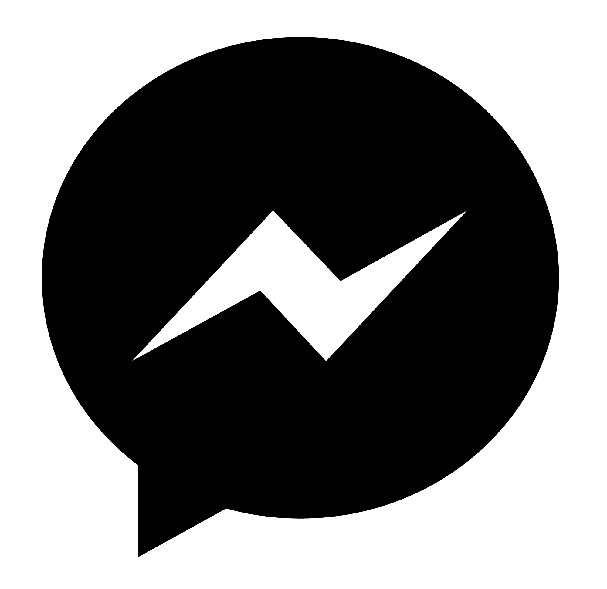 Messenger Logo PNG Black